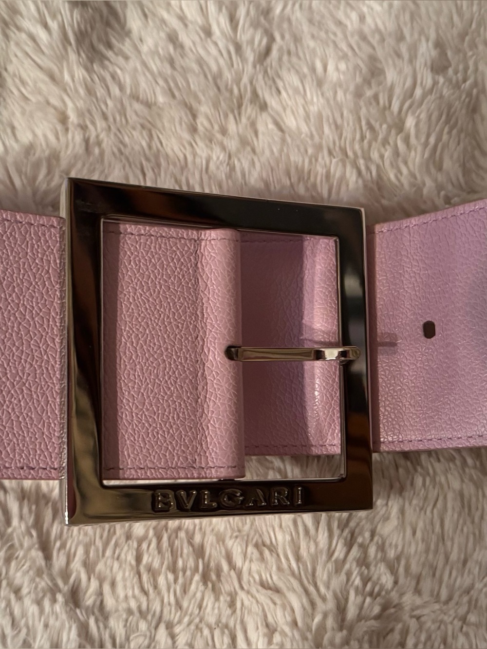Vintage Bvlgari Ultra-Wide Pebbled Calfskin Statement Waist Belt